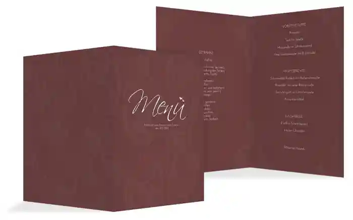 Menükarte Traumhochzeit