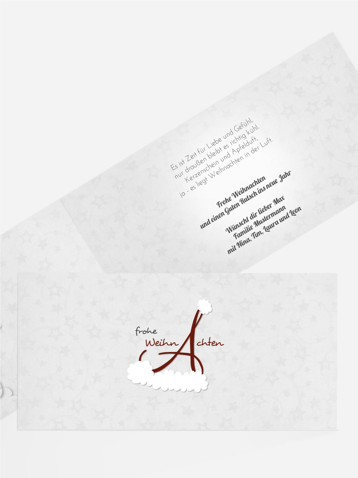 Weihnachts Grußkarte privat A_Mütze