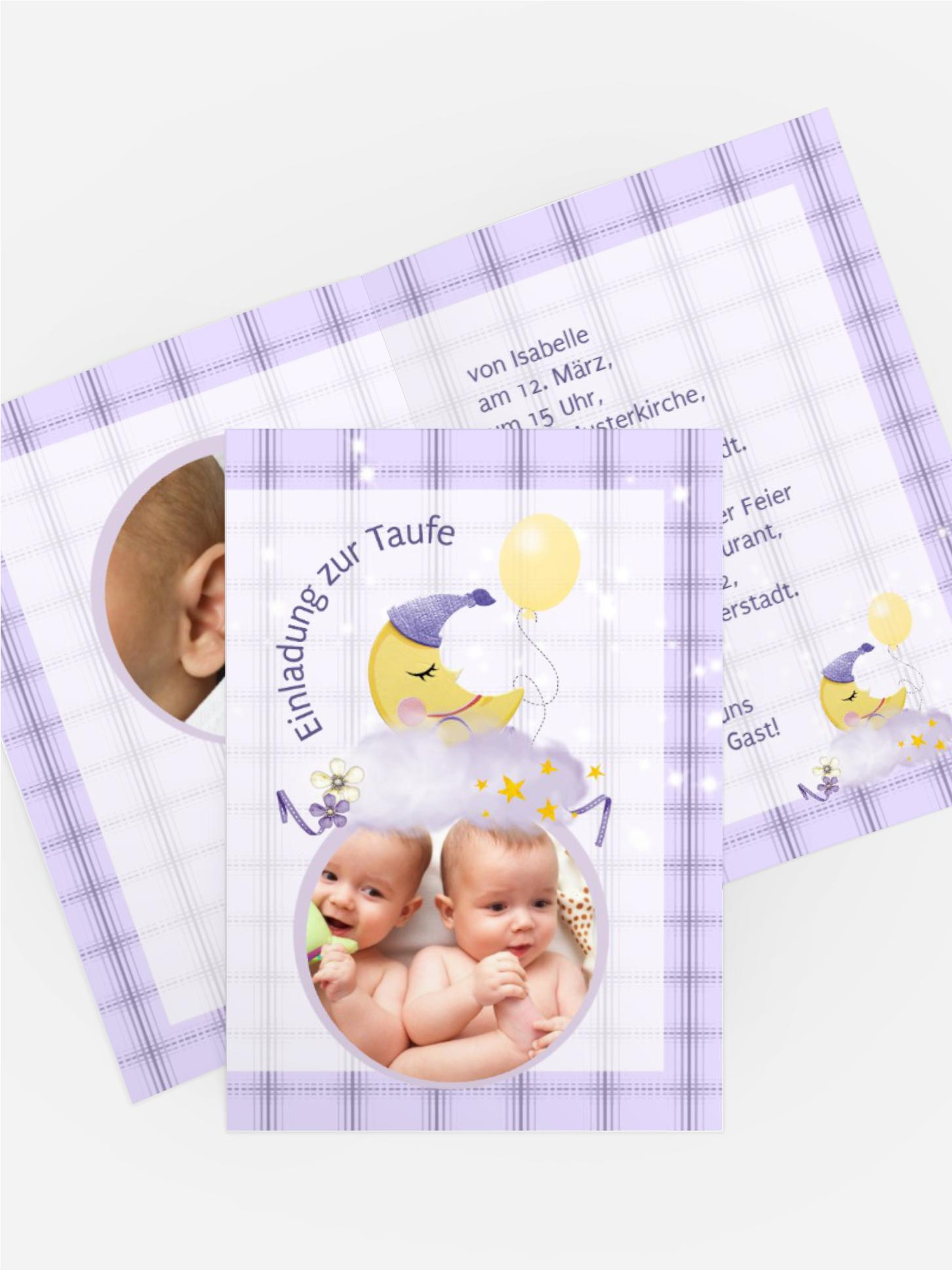 Einladung Taufe Mond