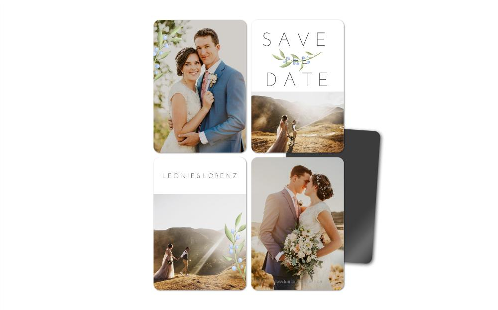 Fotomagnete zur Hochzeit Schlichte Beeren