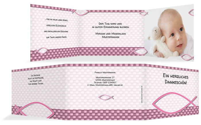 Dankeskarte Taufe Jesusfisch Dankeskarte Taufe Jesusfisch