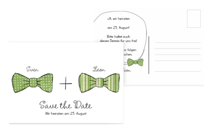 Save the Date Karte Fliegen