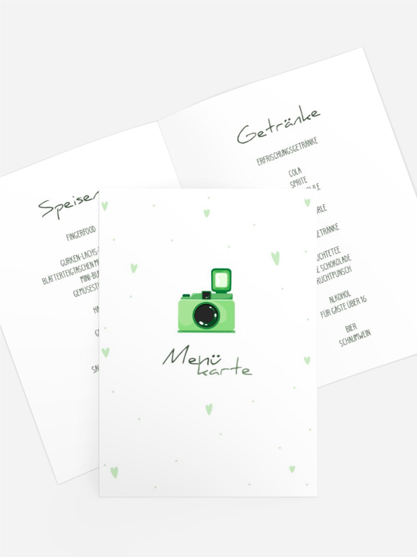 Menükarte Jugendliche Geburtstag Ich bin ein Star