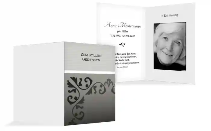 Sterbebildkarte Briefpapier