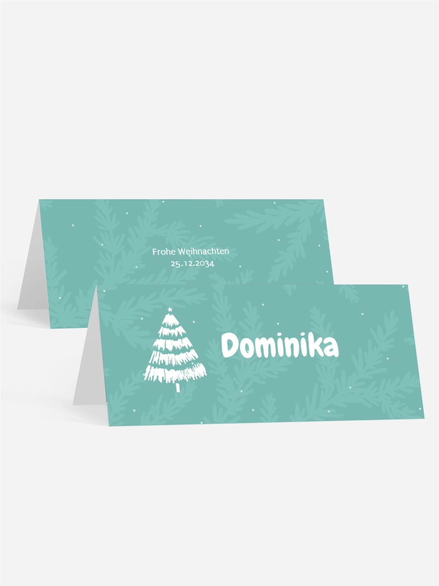 Weihnachtstischkarte Kleiner Tannenbaum