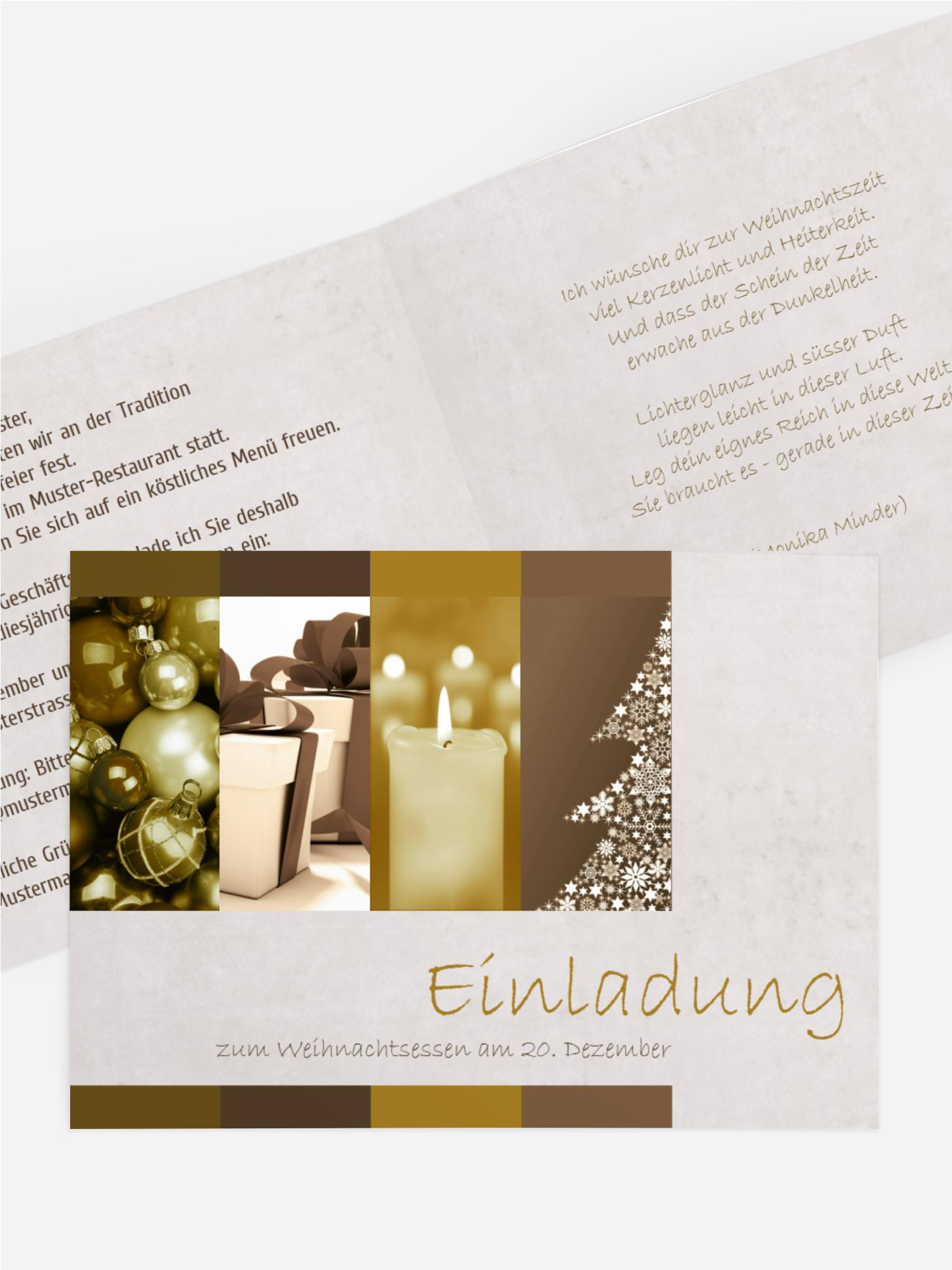 Weihnachtseinladung Geschäftlich Farbklang