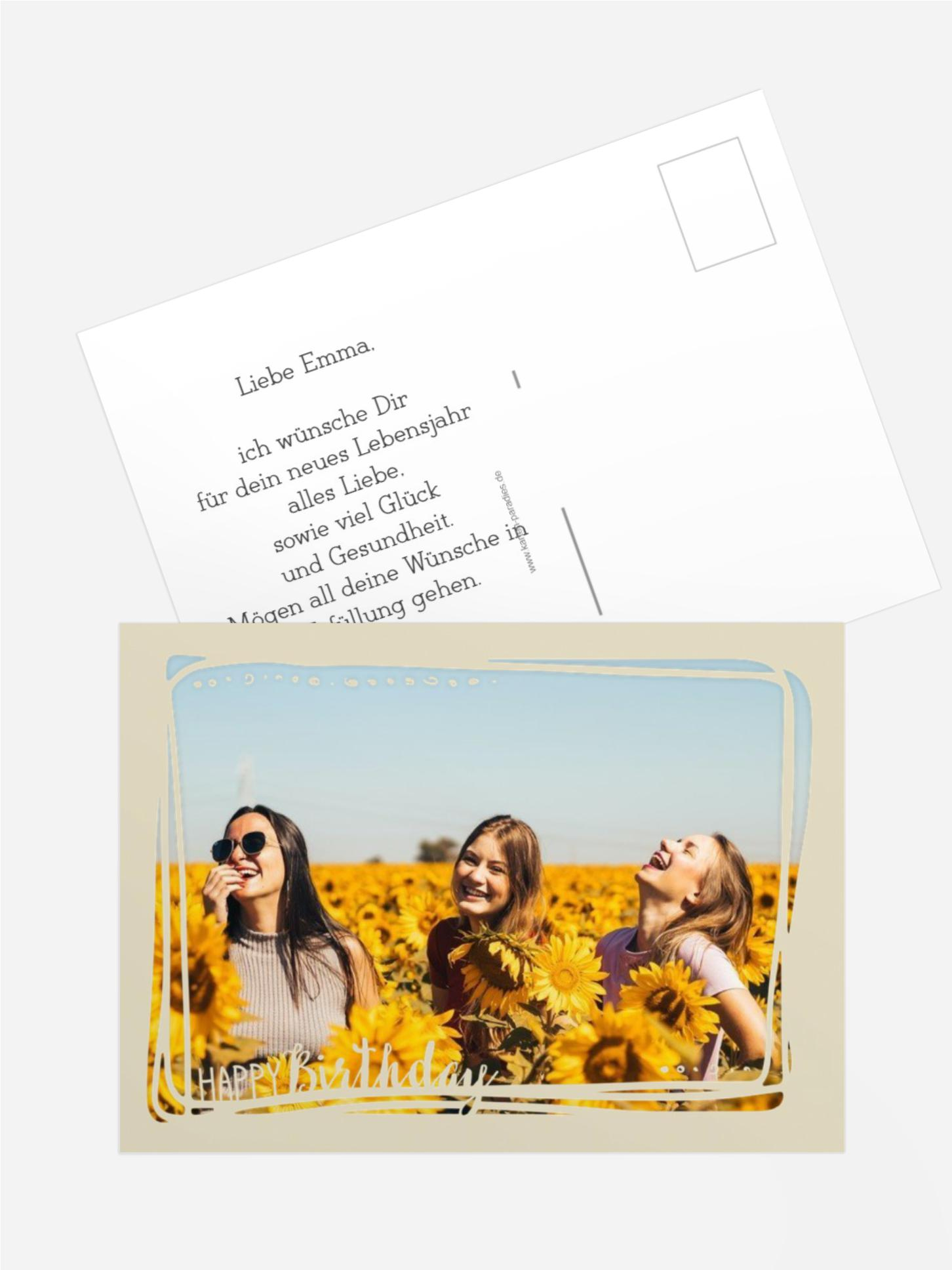 Glückwunschkarte zum Geburtstag Rahmen