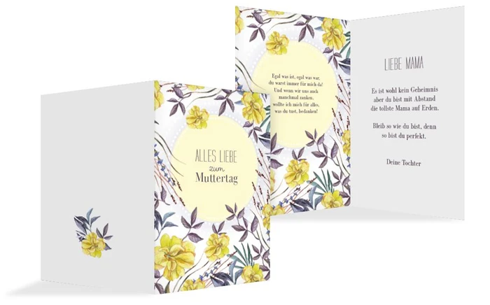 Karte für Muttertag Blumenwiese