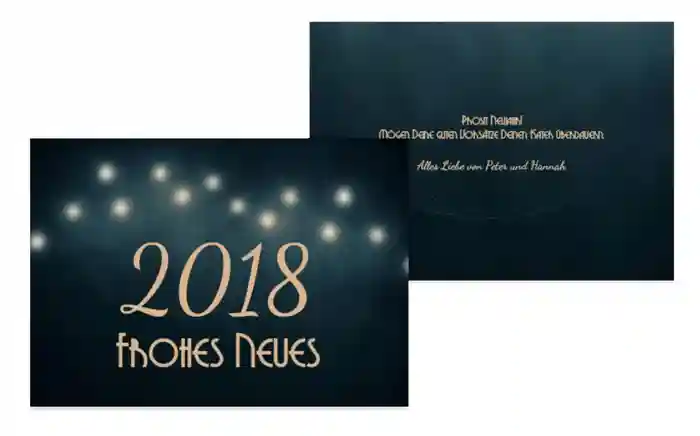 Neujahrskarte Moonlight Night