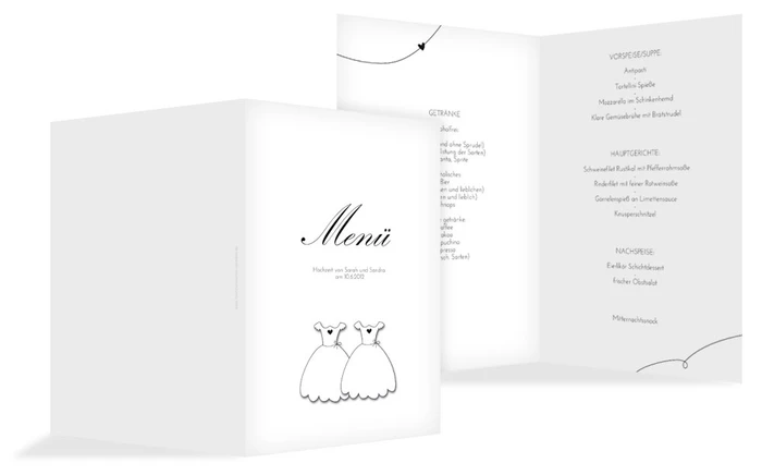 Menükarte dresses