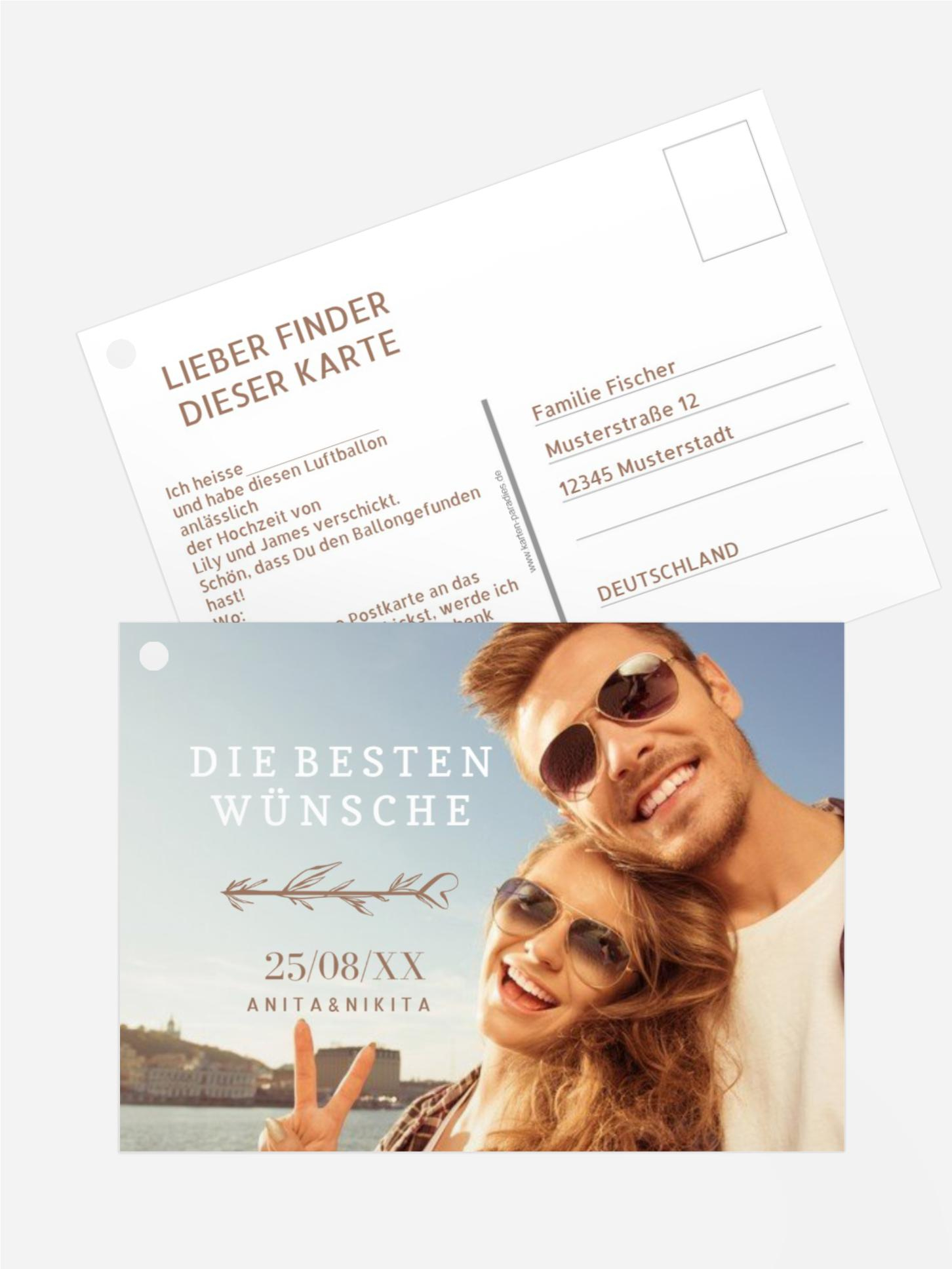 Ballonflugkarte Gemeinsame Bildreihe