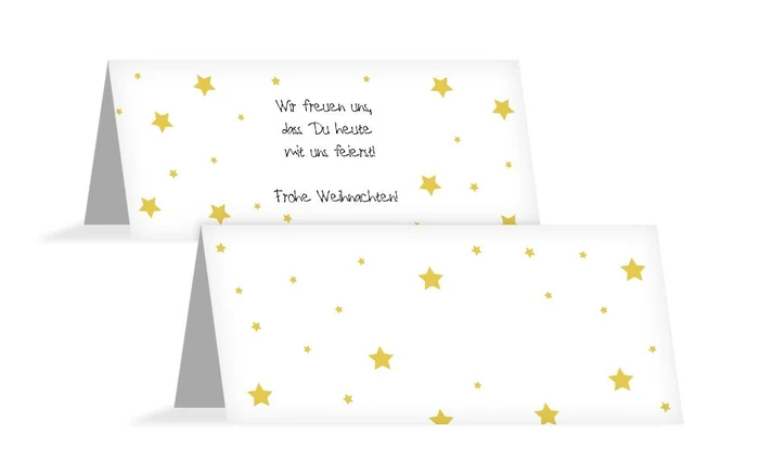 Weihnachtstischkarte Sterne
