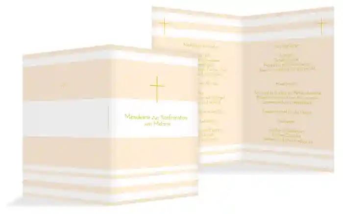 Menükarte Konfirmation Kreuz