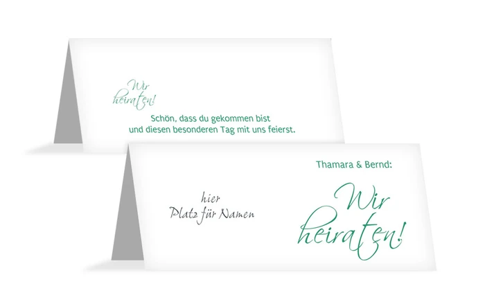 Tischkarte Liebesbrief