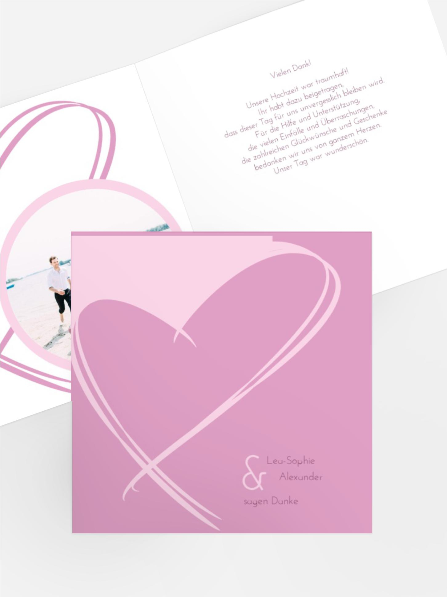 Dankeskarte Doppelherz