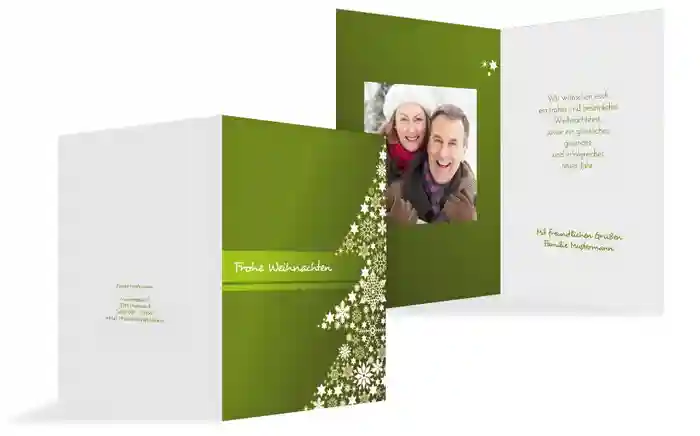 Weihnachts Grußkarte privat Sternenbaum