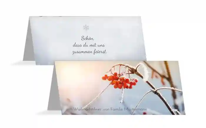 Weihnachtstischkarte Reif