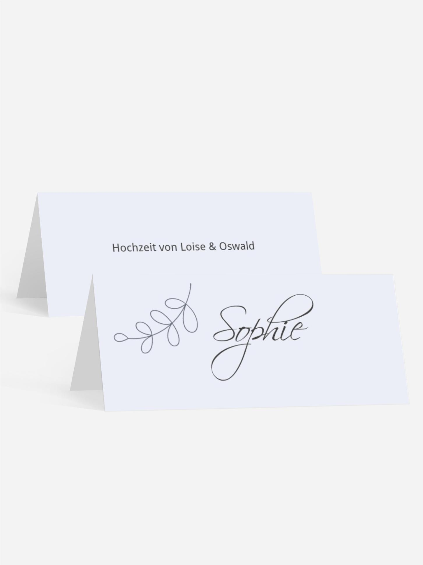 Tischkarte Text-Bild-Gemeinschaft