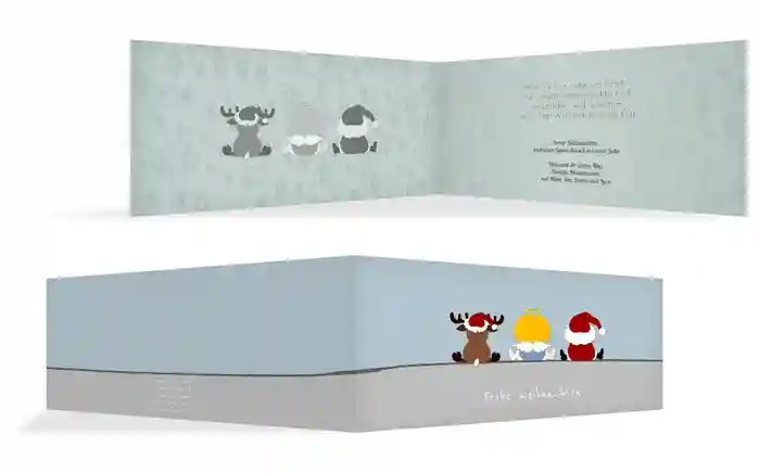 Grußkarte privat Trio