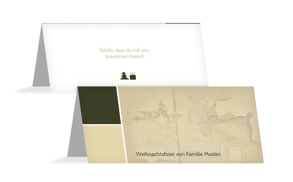 Weihnachtstischkarte Frohes Fest Weihnachtstischkarte Frohes Fest