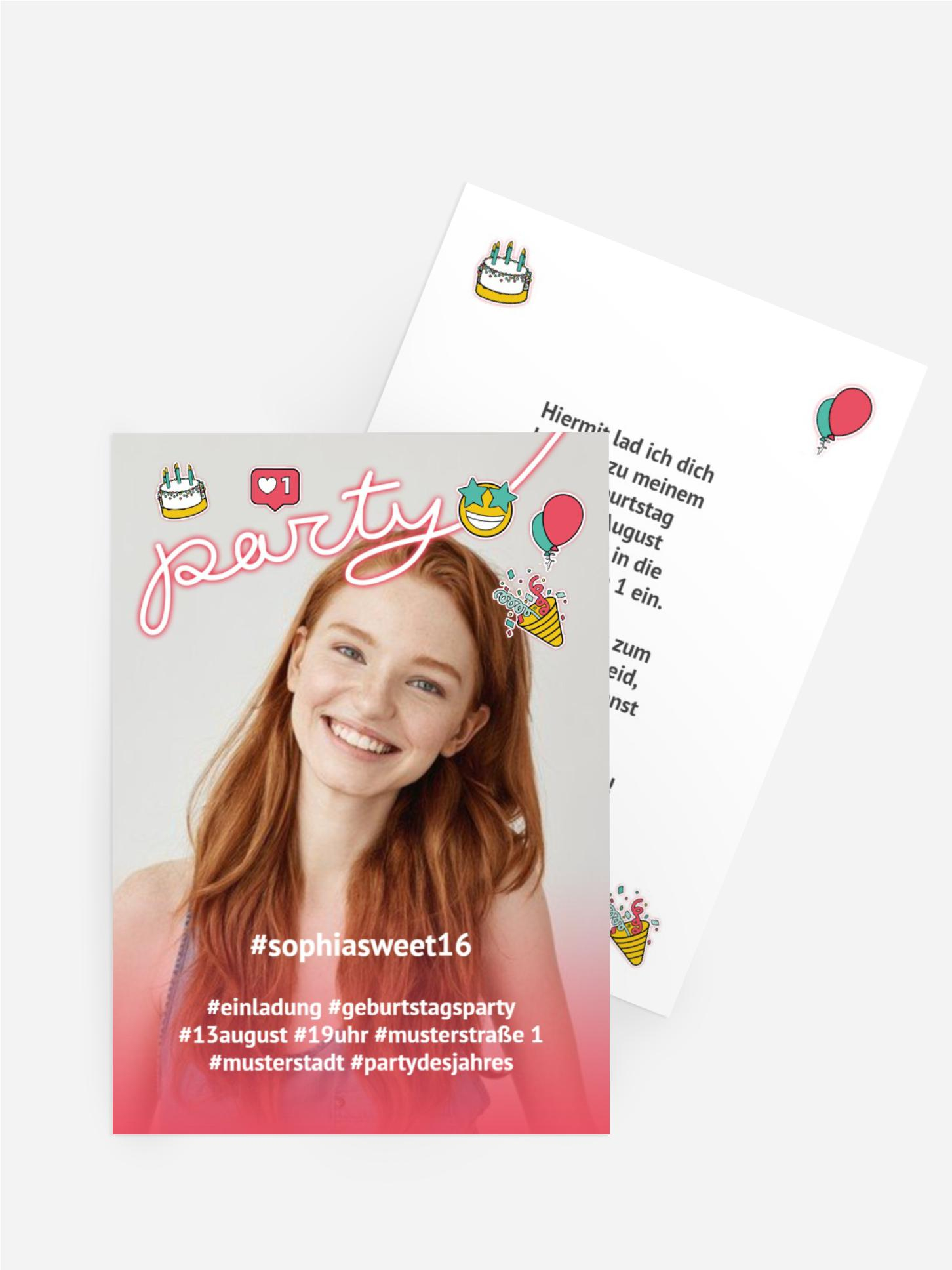 Geburtstagseinladung Story