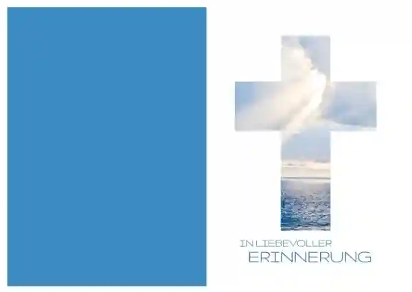 Sterbebildkarte Himmelskreuz