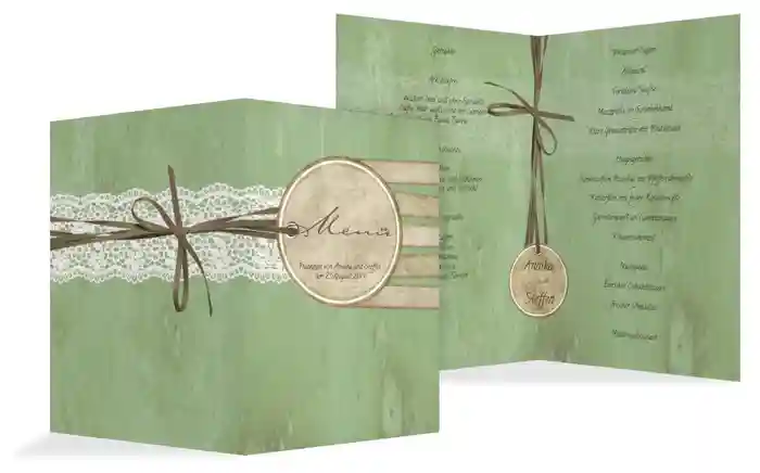 Menükarte Vintage Lace