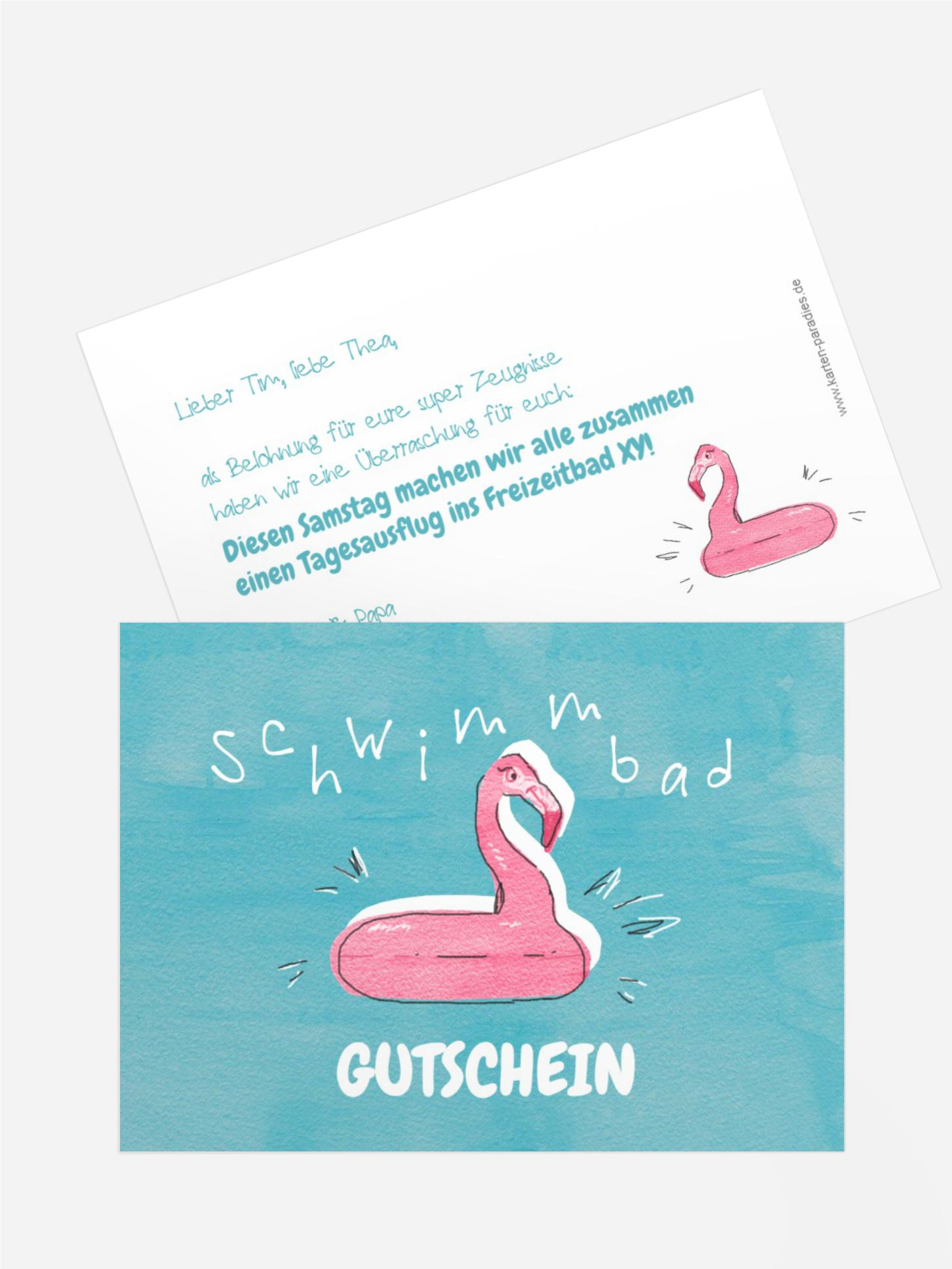 Gutschein zum Geburtstag Schwimmbad
