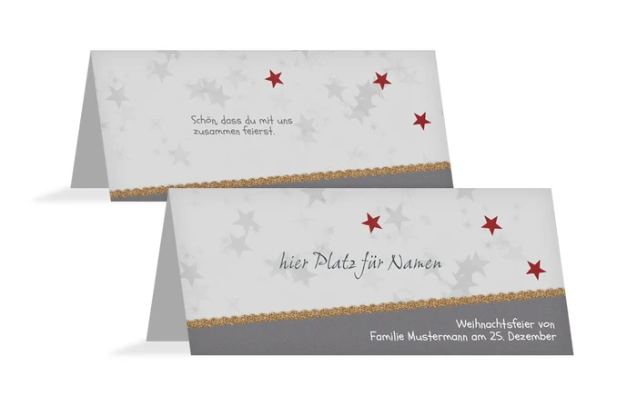 Weihnachtstischkarte Farbbäumchen