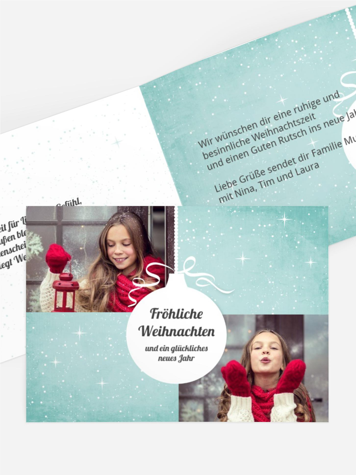 Foto Weihnachtsgrußkarte Sternenglanz