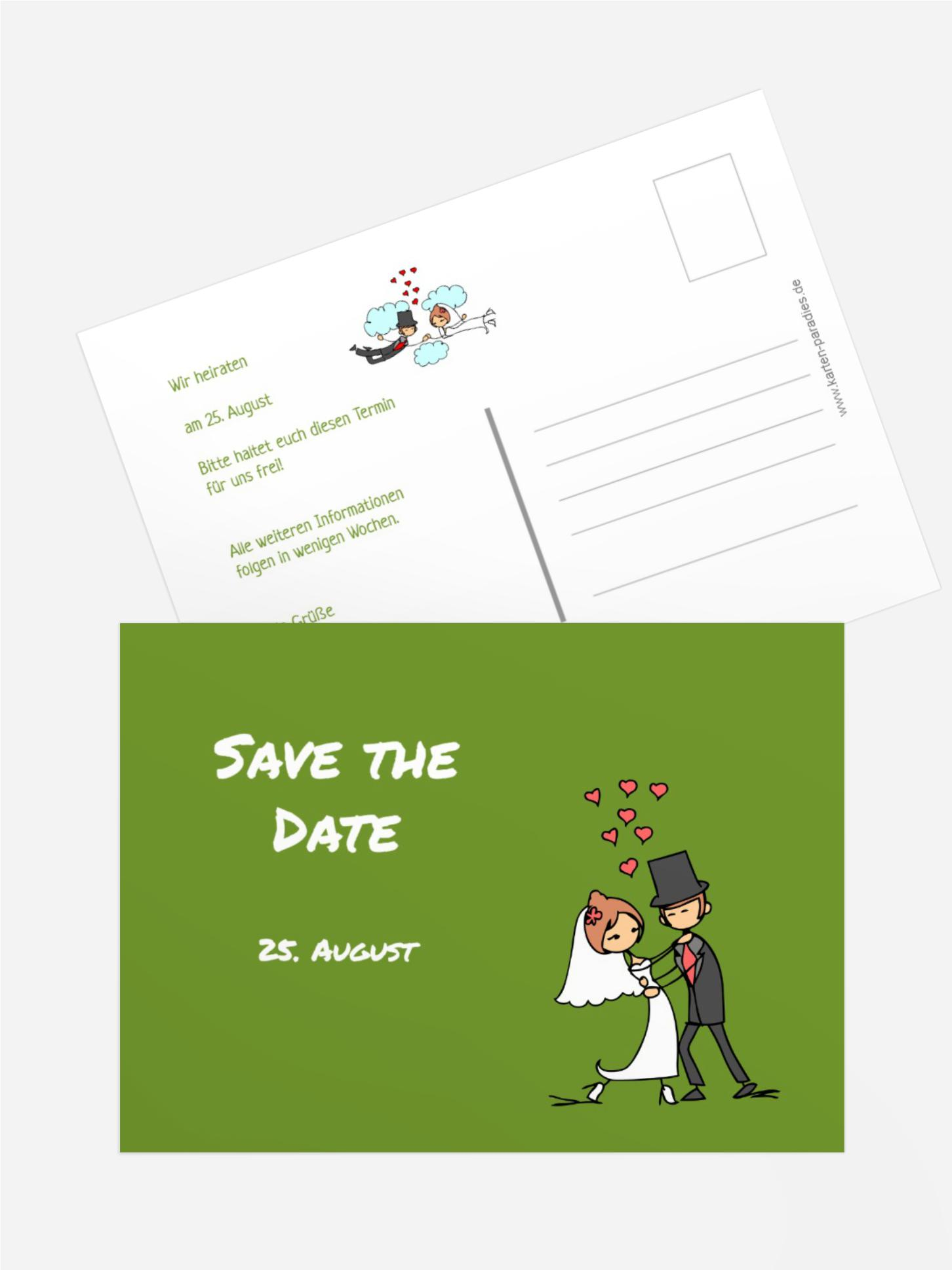 Save the Date Comic Brautpaar