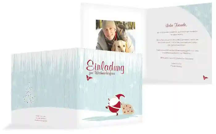 Foto Weihnachtseinladung Weihnachtsmann Foto Weihnachtseinladung Weihnachtsmann