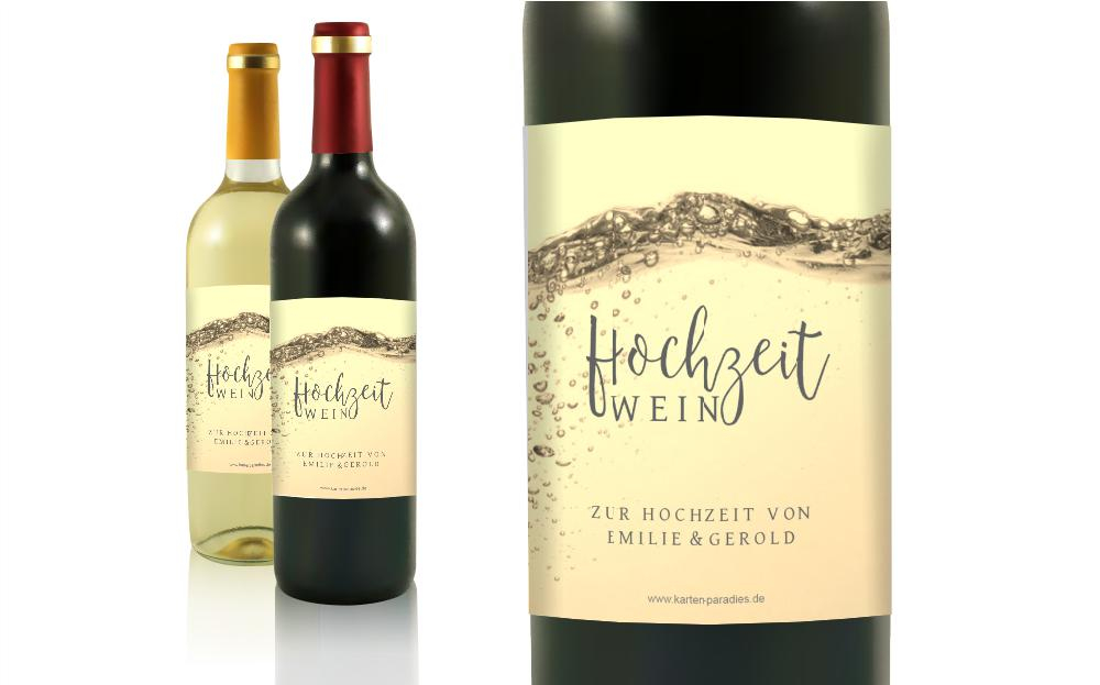 Flaschenetikett Hochzeit Gemeinsam