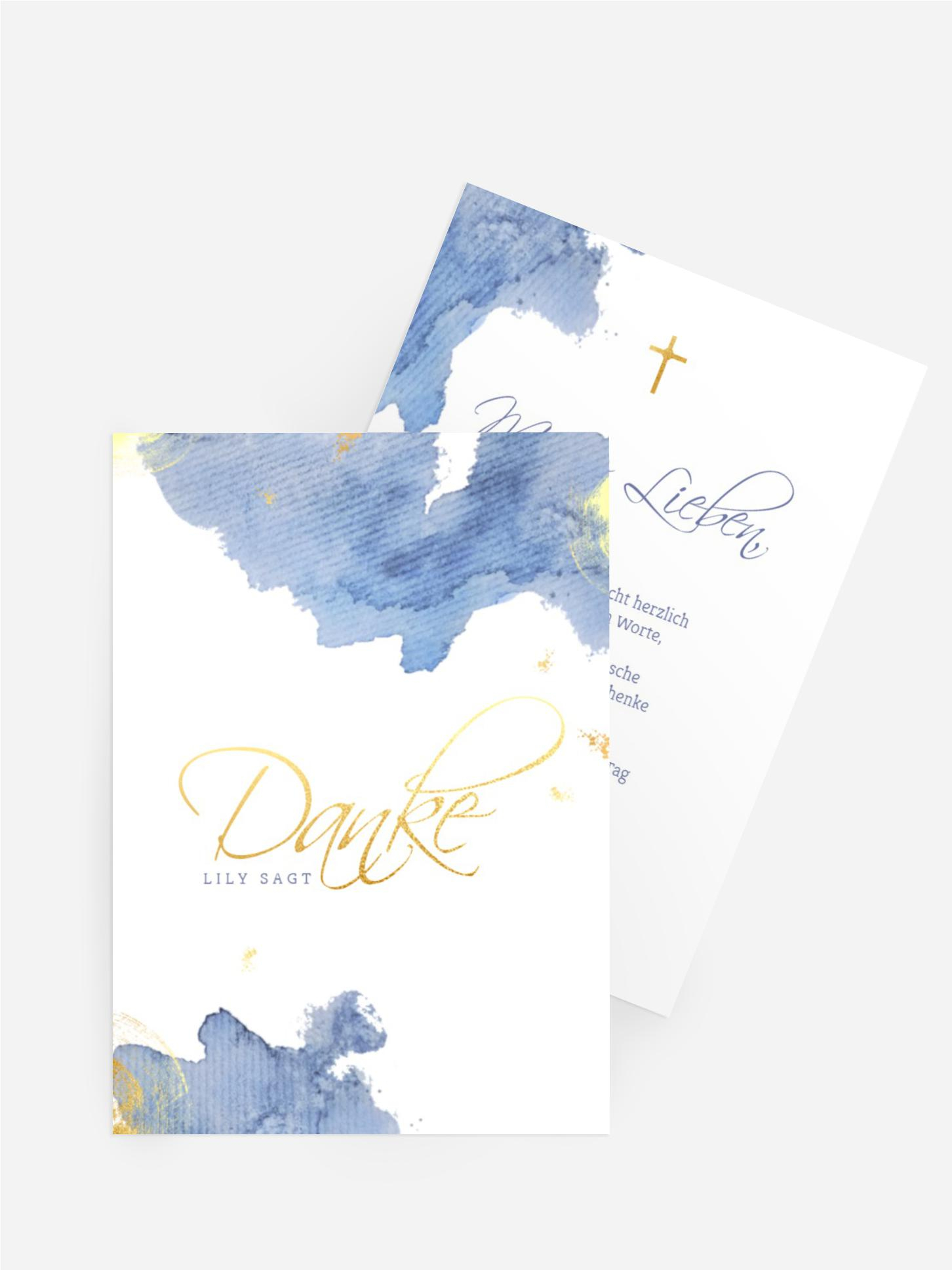 Dankeskarte Taufe heiliger Raum