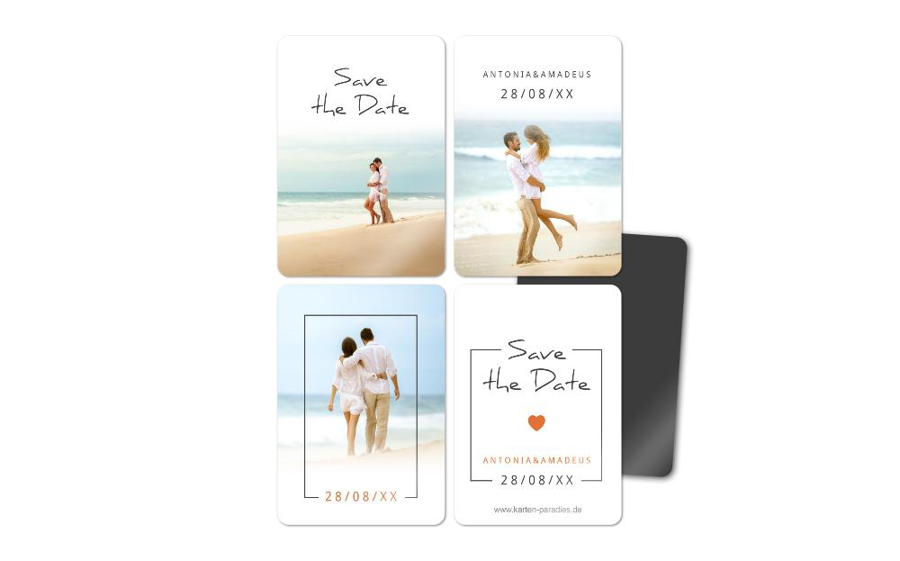 Fotomagnete zur Hochzeit Zusammen