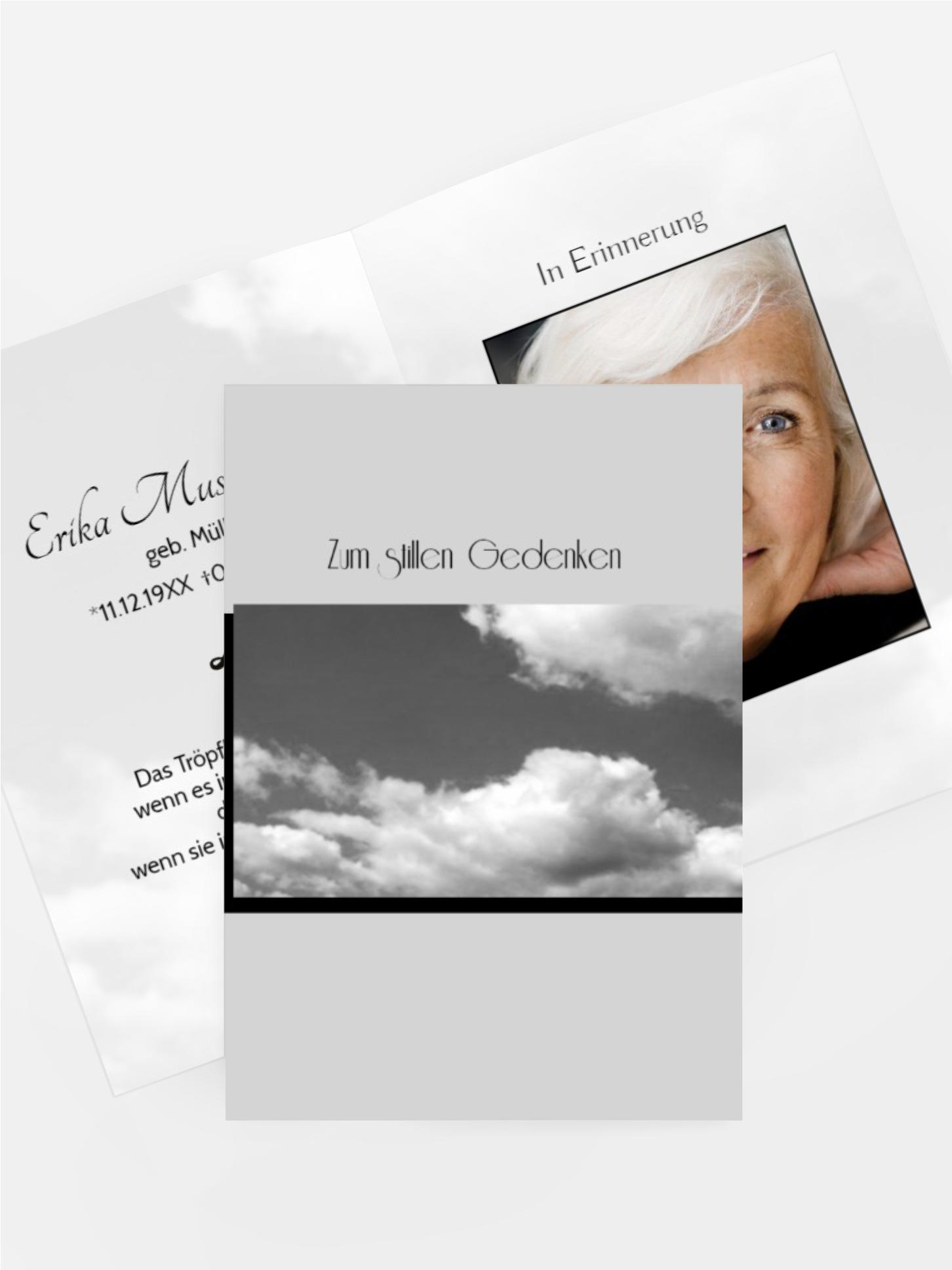 Sterbebildkarte Wolkenhimmel 2