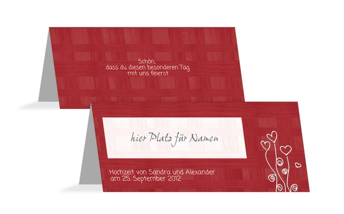 Tischkarte Liebestraum