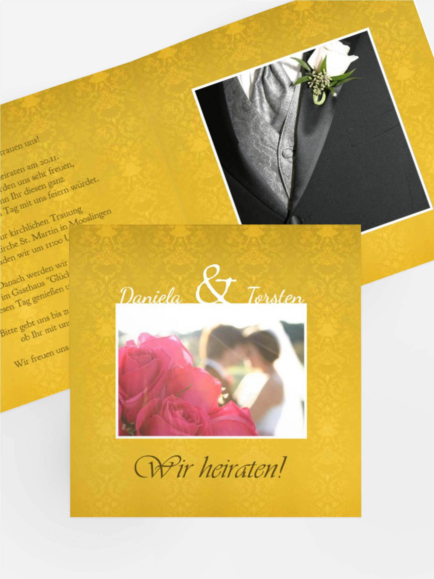 Einladungskarte Eheversprechen