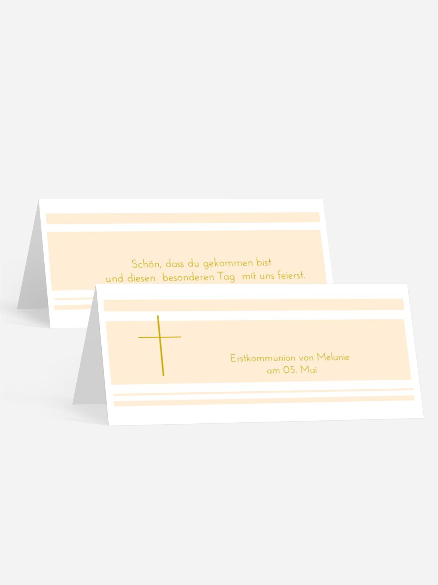 Kommunionstischkarte Kreuz