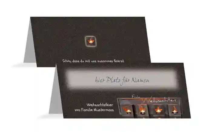 Tischkarte Weihnachten Adventszeit
