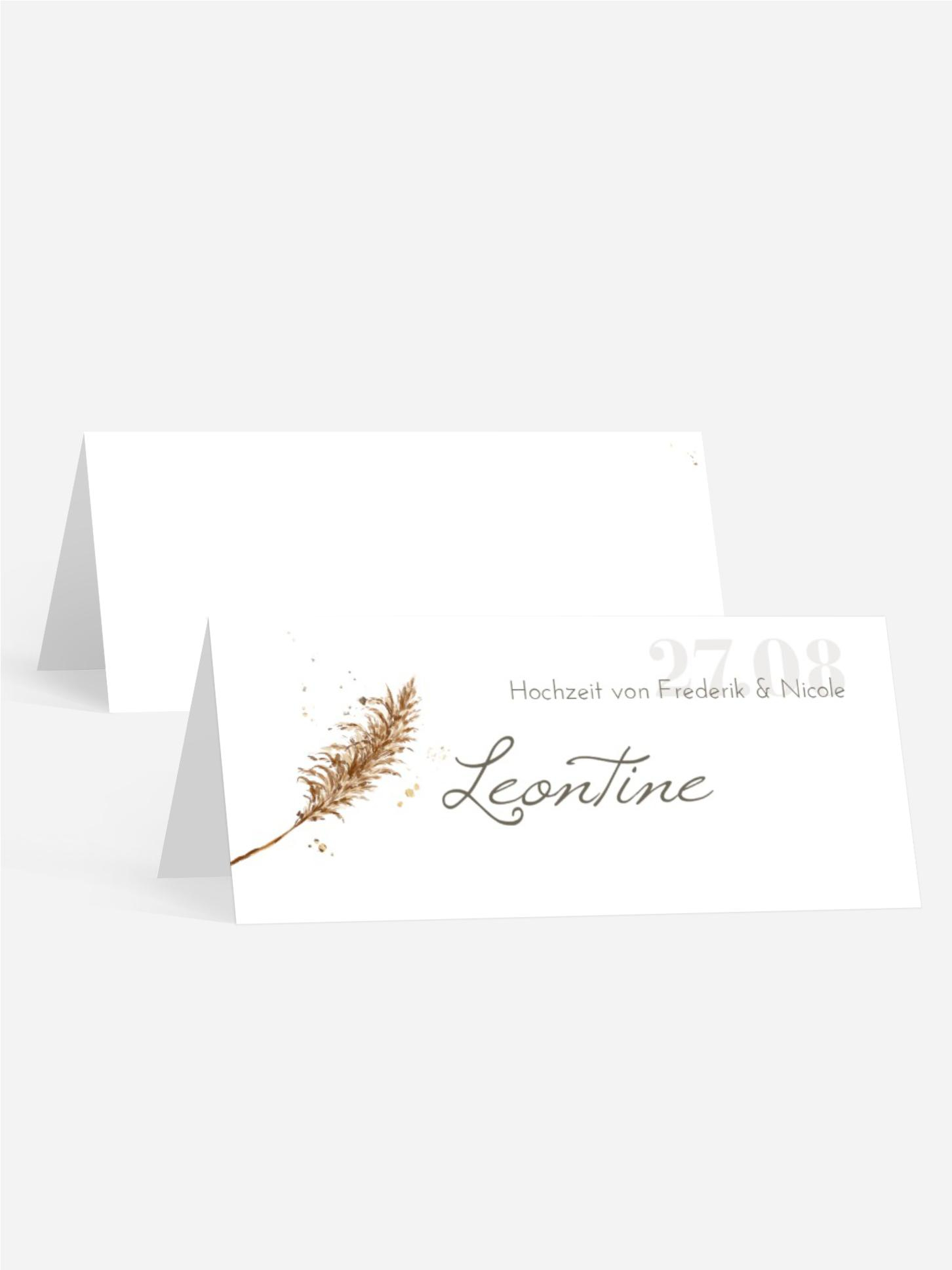 Tischkarte Zugefächert