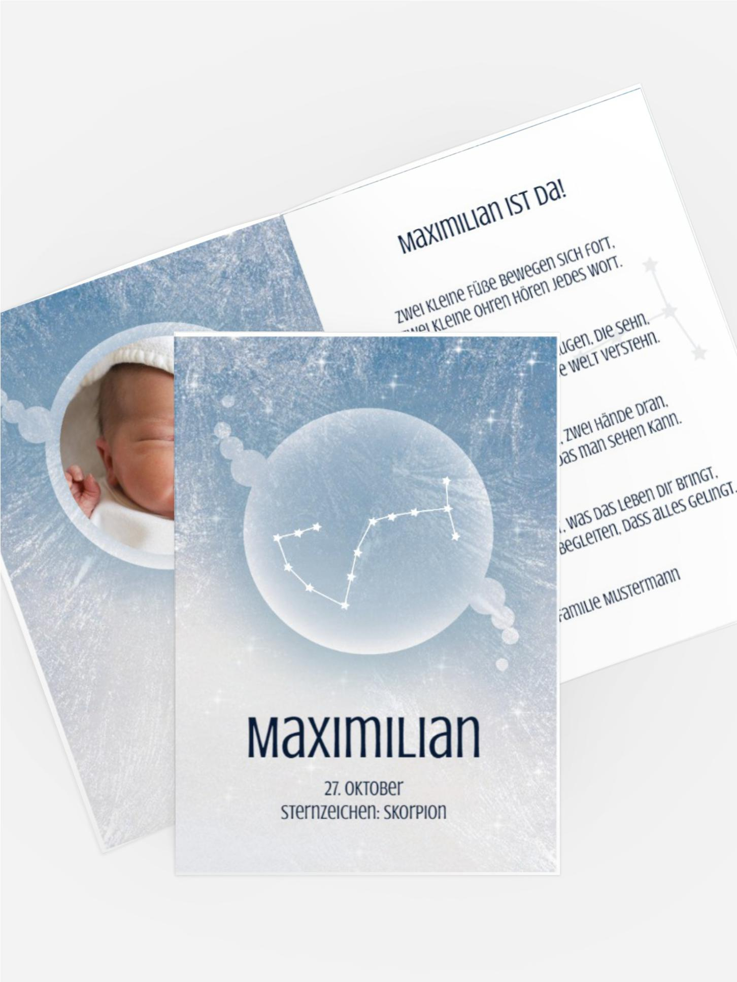 Geburtskarte Sternzeichen Skorpion Geburtskarte Sternzeichen Skorpion