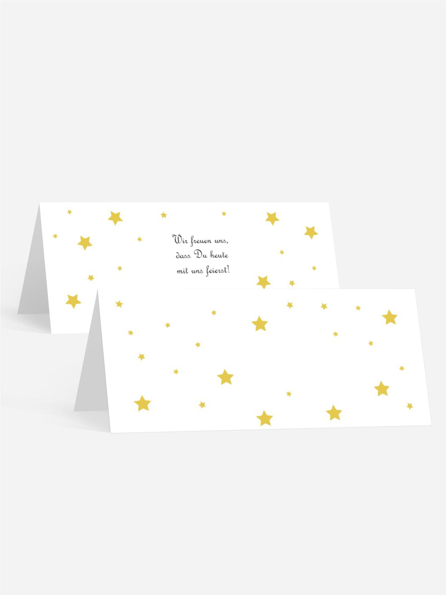Weihnachtstischkarte Sterne