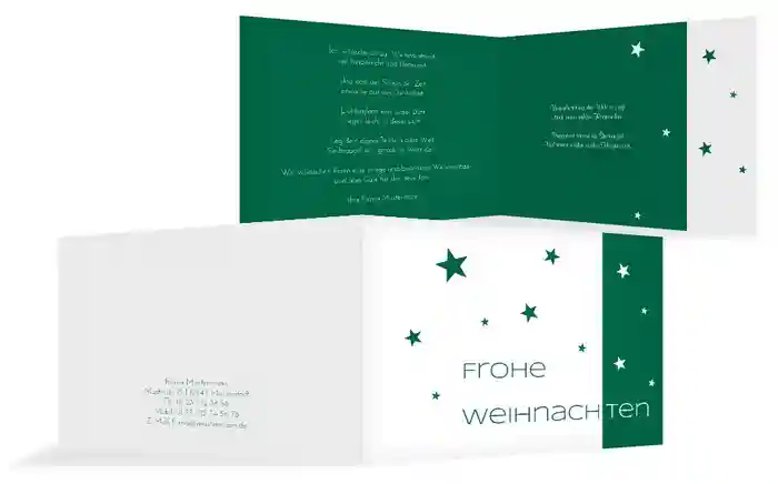 Weihnachtsgrußkarte Geschäftlich Classic Stars