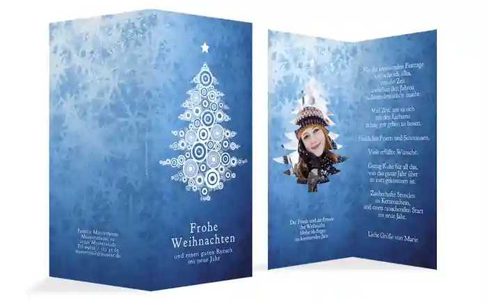 Grußkarte Weihnachten Privat Eis