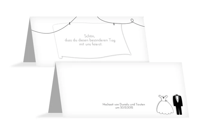 Tischkarte dress_and_suit