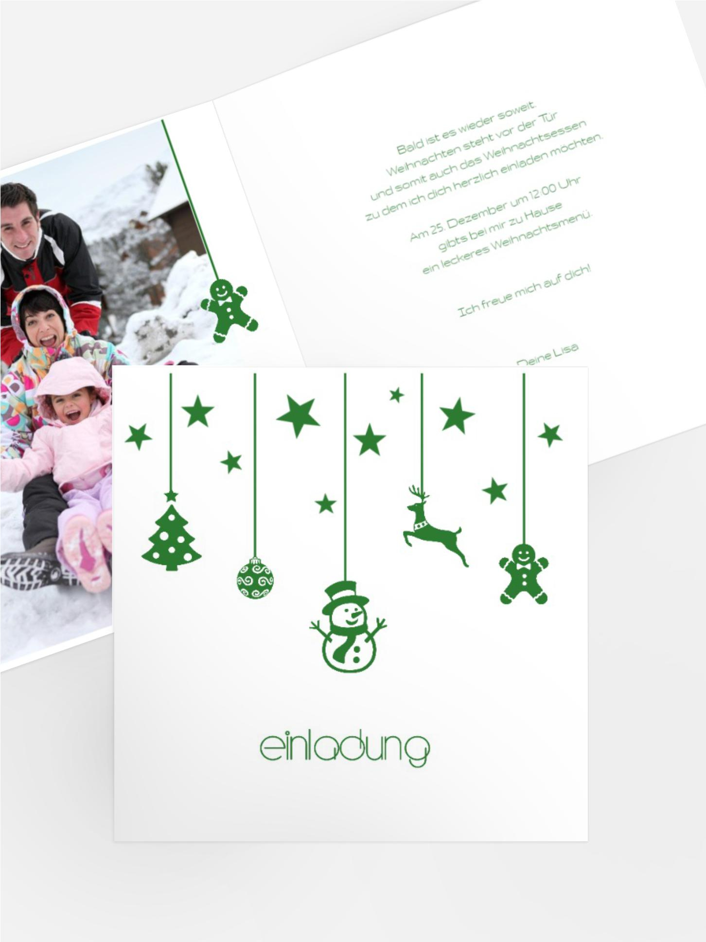 Einladung zu Weihnachten Privat Schmuckelemente Einladung zu Weihnachten Privat Schmuckelemente