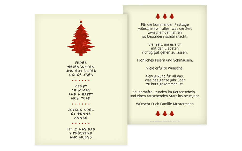 Weihnachtsgrußkarte Privat Bäumchen Weihnachtsgrußkarte Privat Bäumchen