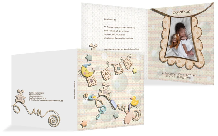 Geburtskarte Babyelements Geburtskarte Babyelements