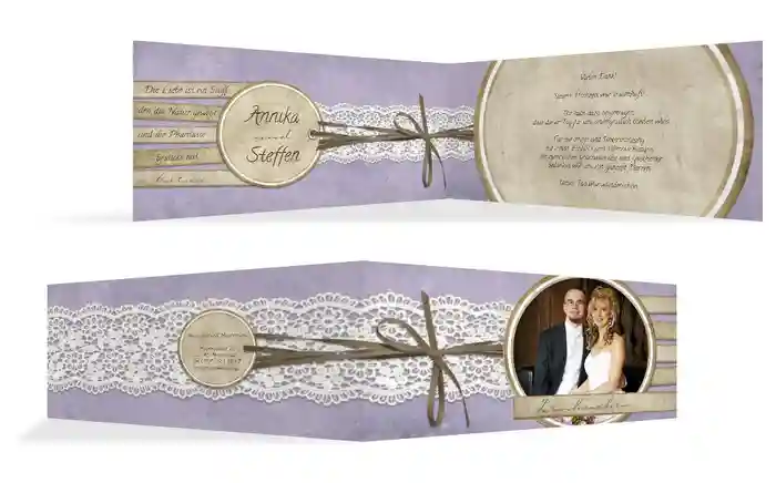Hochzeitskarte Danke Vintage Lace Hochzeitskarte Danke Vintage Lace